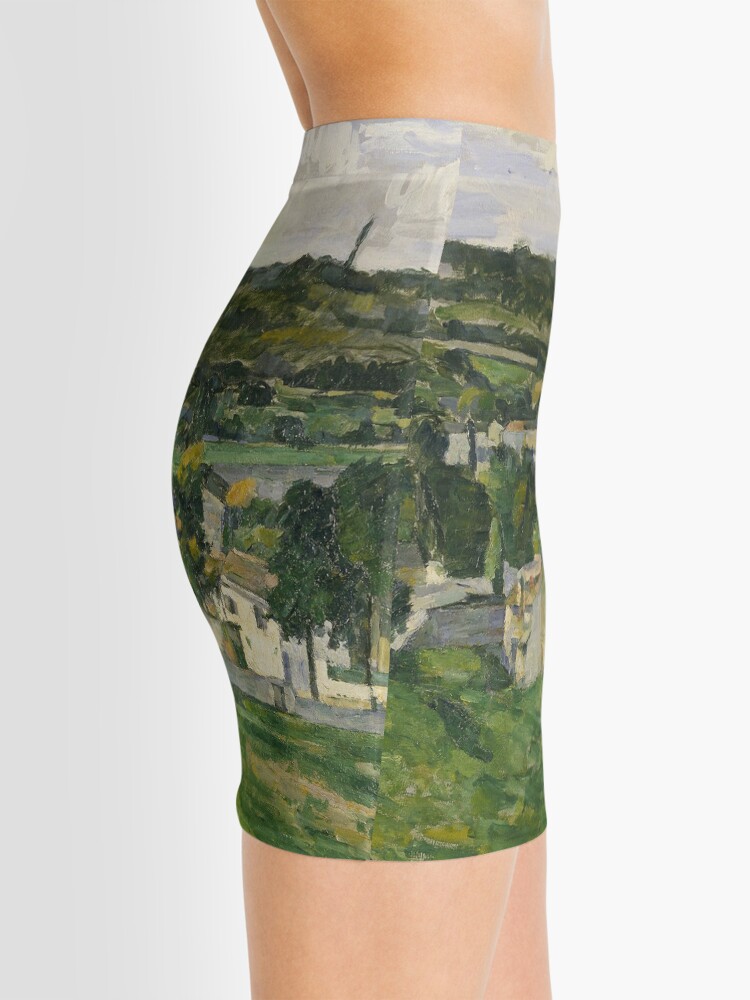 Alternate view of Stolen Art - View of Auvers-sur-Oise by Paul Cezanne Mini Skirt