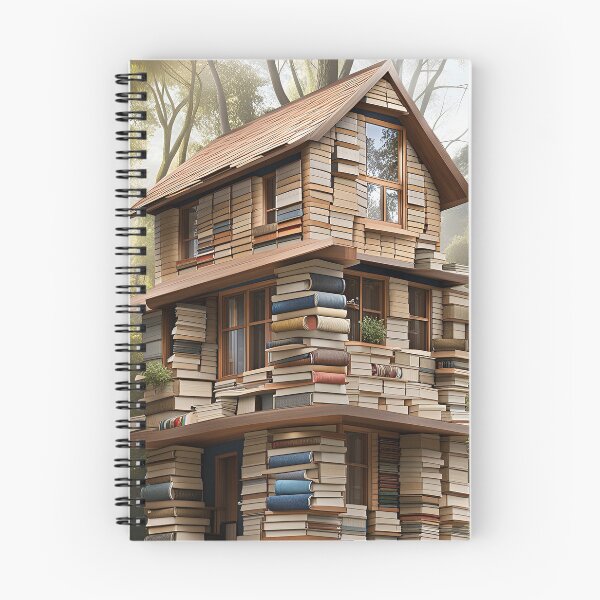 Item preview, House made of books for bookworms, 3D style designed and sold by depthsofthemind.