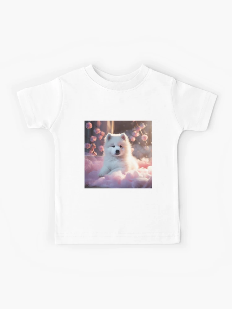 Cute samoyed dog face illustration 