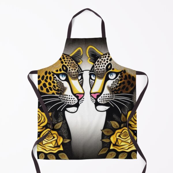 Item preview, Leopards and yellow roses designed and sold by Roxburylane.