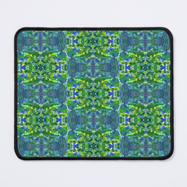 Item preview, Love And Protect Our Living GAIA #1519 Unique Vibrant Mixed Media Abstract Mandala Kaleidoscope Art In Blue Green Purple Earth Tones Inspired By Mother Nature Spring Summer Rain Forest Aquatic Plants designed and sold by Rainbow Artist Orlando L.