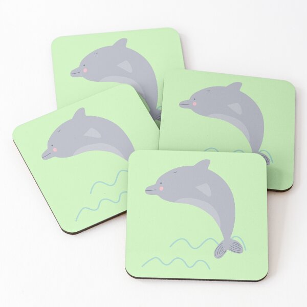 Item preview, Delfin saltando fuera del agua verde designed and sold by DofinaSur.