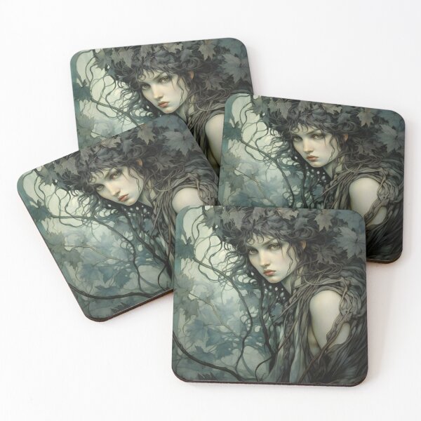 Item preview, Mysterious Vintage Dryad Girl 2 designed and sold by Art by Lilia.