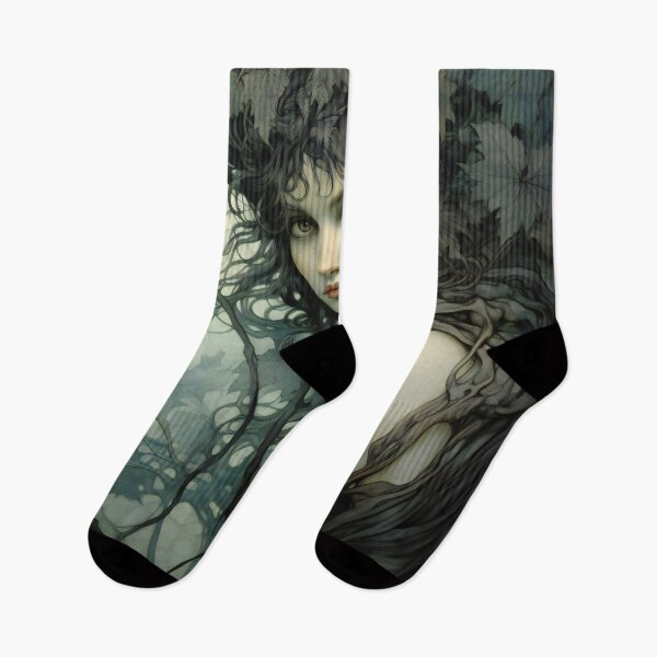 Item preview, Mysterious Vintage Dryad Girl 2 designed and sold by Art by Lilia.
