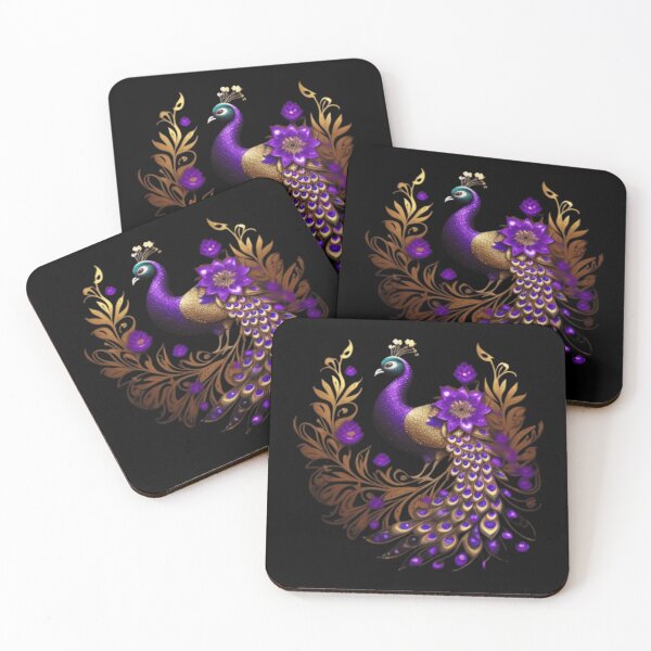 Item preview, Peacock purple gold crest  designed and sold by Roxburylane.
