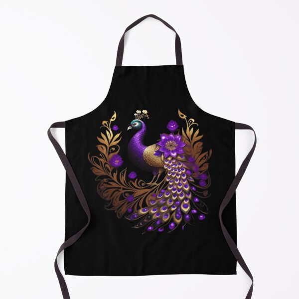 Item preview, Peacock purple gold crest designed and sold by Roxburylane.