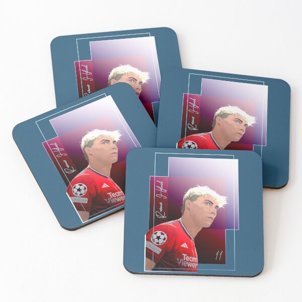 Item preview, Rasmus Hojlund Man Utd Square Background Transparrent Illustration designed and sold by VibesAndVision.