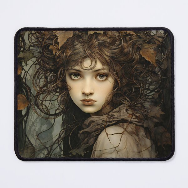 Item preview, Mysterious Vintage Dryad Girl 3 designed and sold by Art by Lilia.