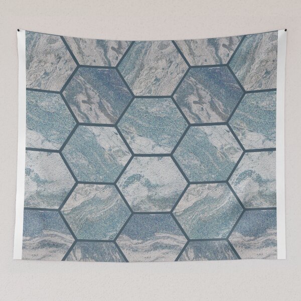 Item preview, Hexagon tile marble gray designed and sold by Alessandro Remo Mazzoni Remotextiles.