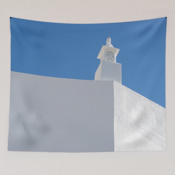 Item preview, Cobalt Blue and White - Signature Algarve Chimney Against Fair Sky designed and sold by Georgia Mizuleva.