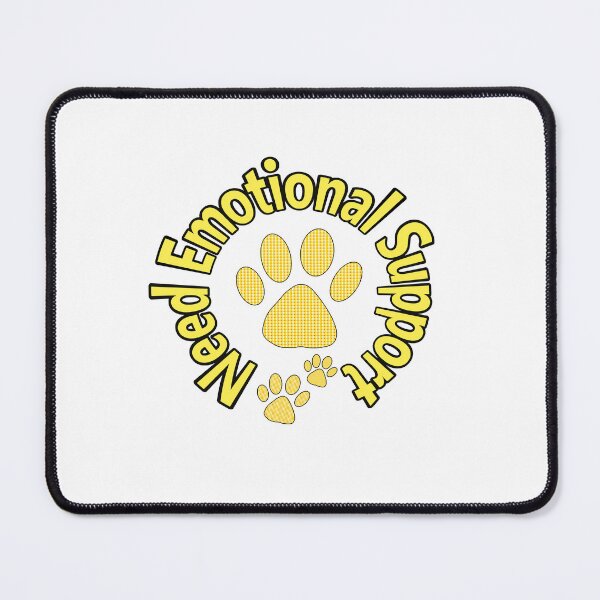 Item preview, Emotional support animal paws emoji yellow floral pattern designed and sold by DesignYourWaystore.