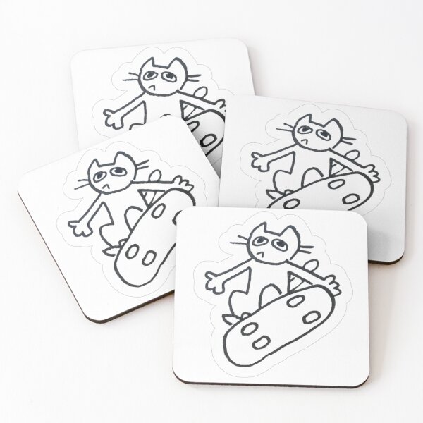 Item preview, Skateboarding cat designed and sold by KrystaTShirts.