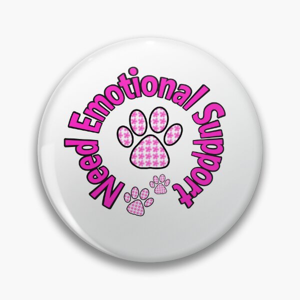 Item preview, Emotional support animal paws emoji pink floral pattern designed and sold by DesignYourWaystore.