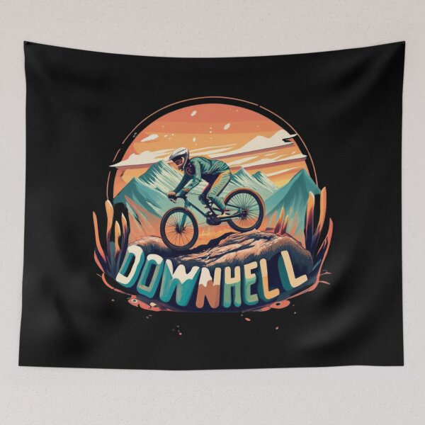 Item preview, Retro Downhill Mountain Biking designed and sold by blakfrog.