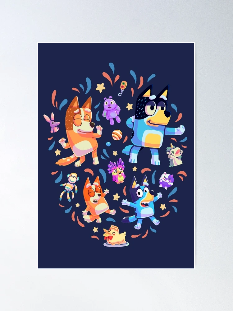Bluey and Bingo dady happy birthday - Bluey And Bingo - Posters and Art ...