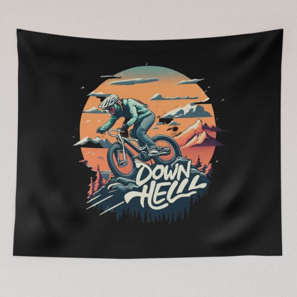 Item preview, Retro Downhill Mountain Biking designed and sold by blakfrog.