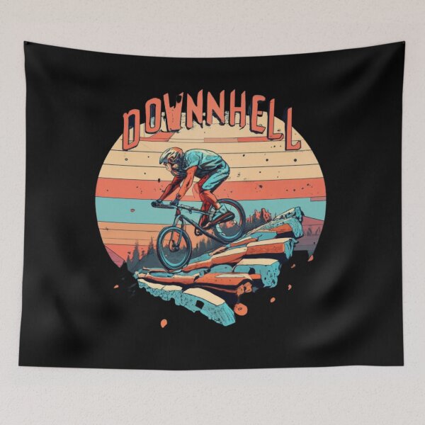 Item preview, Retro Downhill Mountain Biking designed and sold by blakfrog.