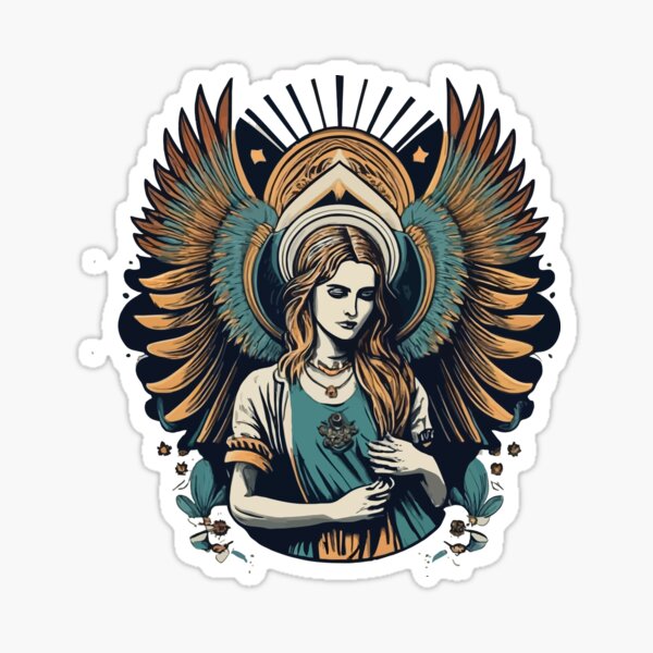 Vista previa del artículo con la obra «Angelitos Protectores», diseñado y vendido por CyberYogi.