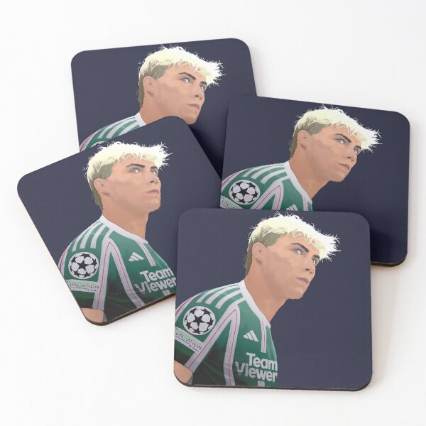 Item preview, Rasmus Hojlund Man Utd and Denmark Player Illustration Portrait Transparrent designed and sold by VibesAndVision.