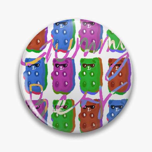 Item preview, Colorful Gummy Bear Design by ZeesDesign on Redbubble designed and sold by ZEESDESIGN.