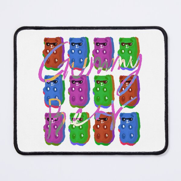 Item preview, Colorful Gummy Bear Design by ZeesDesign on Redbubble designed and sold by ZEESDESIGN.