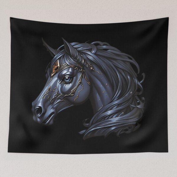 Item preview, Dark wraith horse portrait designed and sold by twisted-dot.