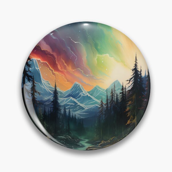 Item preview, Aurora borealis light landscape designed and sold by Art by Lilia.