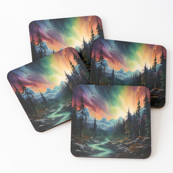Item preview, Aurora borealis light landscape designed and sold by Art by Lilia.