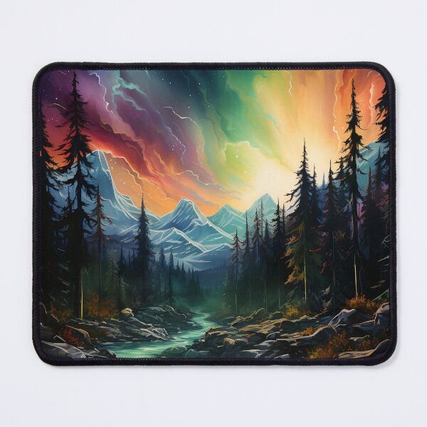 Item preview, Aurora borealis light landscape designed and sold by Art by Lilia.