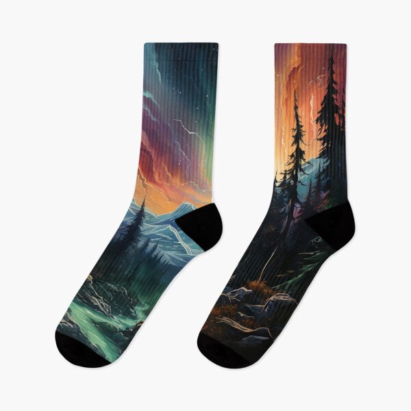 Item preview, Aurora borealis light landscape designed and sold by Art by Lilia.