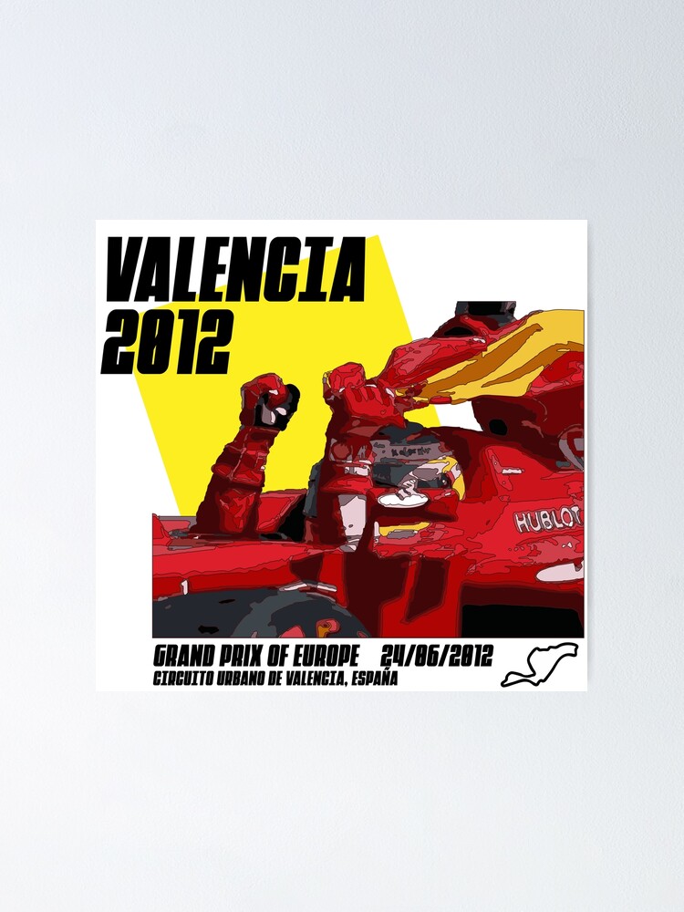 Cuadro y póster Fernando Alonso en Ferrari - Compra y venta
