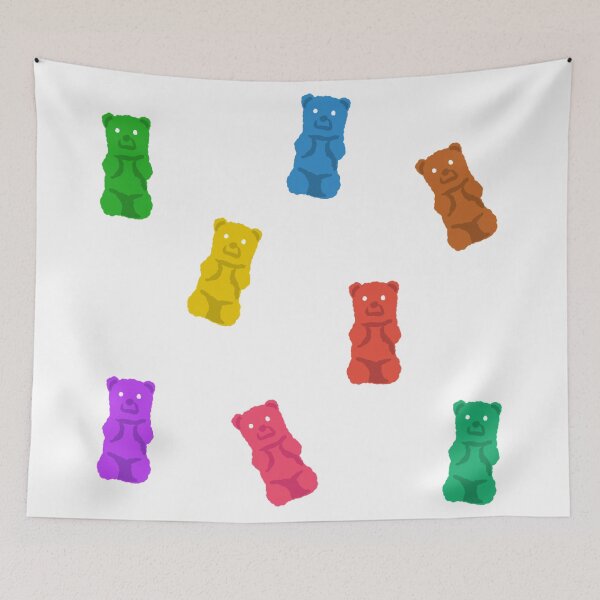 Item preview, Gummy Bear Pattern Design by ZeesDesign on Redbubble designed and sold by ZEESDESIGN.