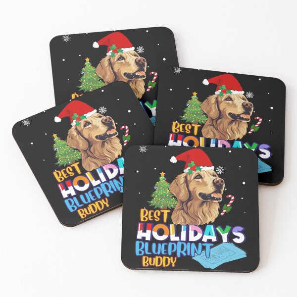 Item preview, Golden Retriever Architect's Best Holiday Blueprint Buddy designed and sold by BunBuntheDog-.
