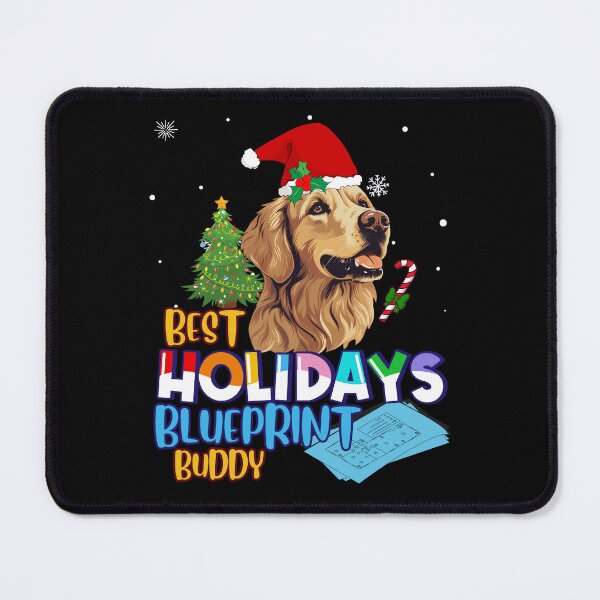 Item preview, Golden Retriever Architect's Best Holiday Blueprint Buddy designed and sold by BunBuntheDog-.