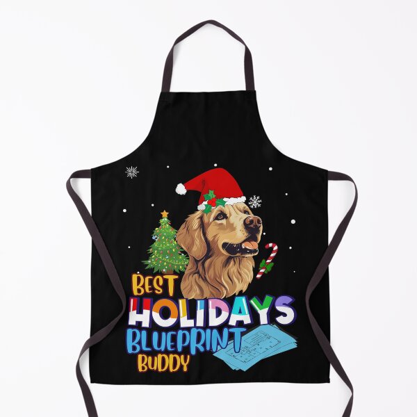 Item preview, Golden Retriever Architect's Best Holiday Blueprint Buddy designed and sold by BunBuntheDog-.