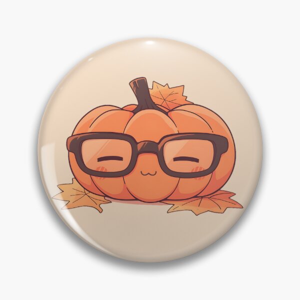 Item preview, Cute smiling pumpkin with glasses designed and sold by Trendy-Artistry.