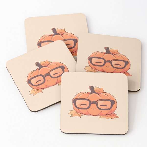 Item preview, Cute smiling pumpkin with glasses designed and sold by Trendy-Artistry.