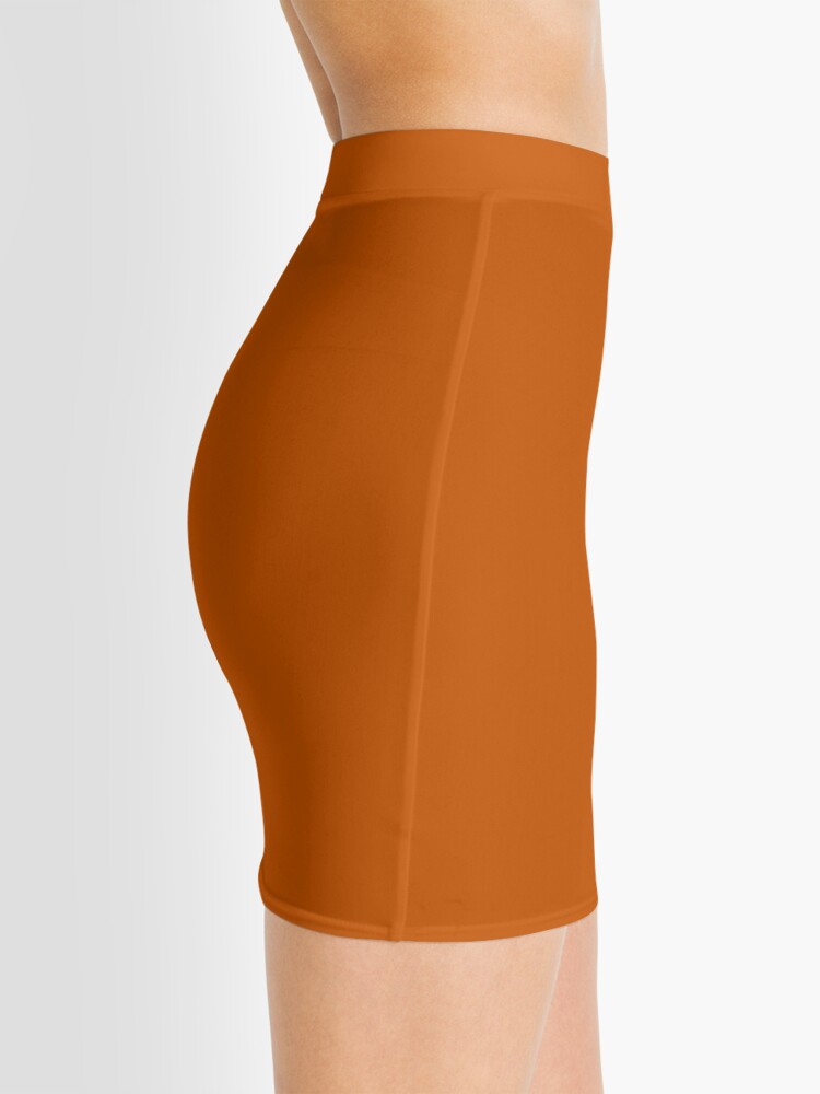 Thumbnail 2 of 4, Mini Skirt, Burnt Orange Color designed and sold by Claudiocmb.