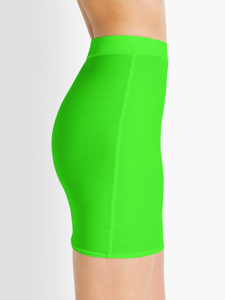 Thumbnail 2 of 4, Mini Skirt, Neon Green Color designed and sold by Claudiocmb.