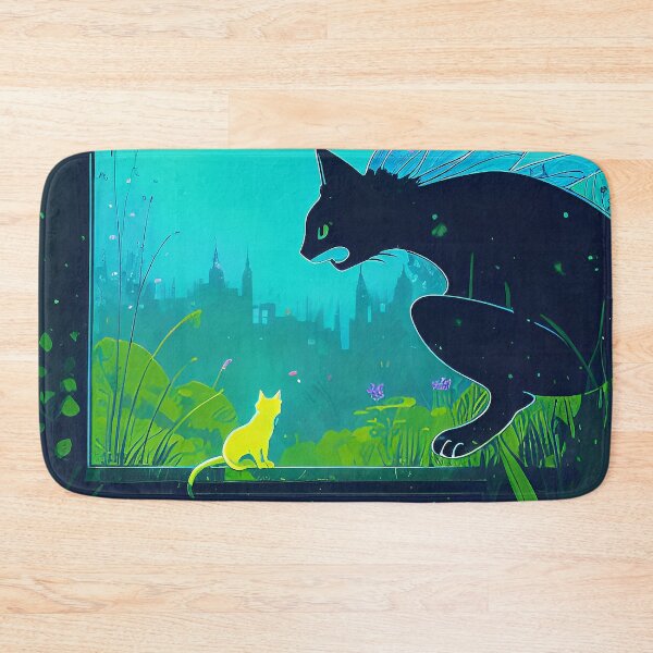 Item preview, Whimsical cats illustration with dragonfly wings and cat spirit designed and sold by depthsofthemind.