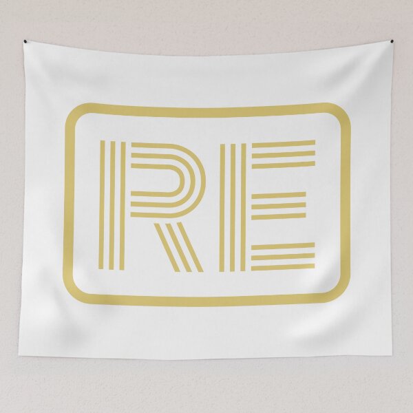 Item preview, RE Iniciales Letras Geométricas Doradas designed and sold by Jeallan Designs.