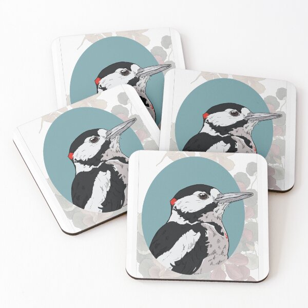 Item preview, Great Spotted Woodpecker Portrait designed and sold by UrsulaRodgers.