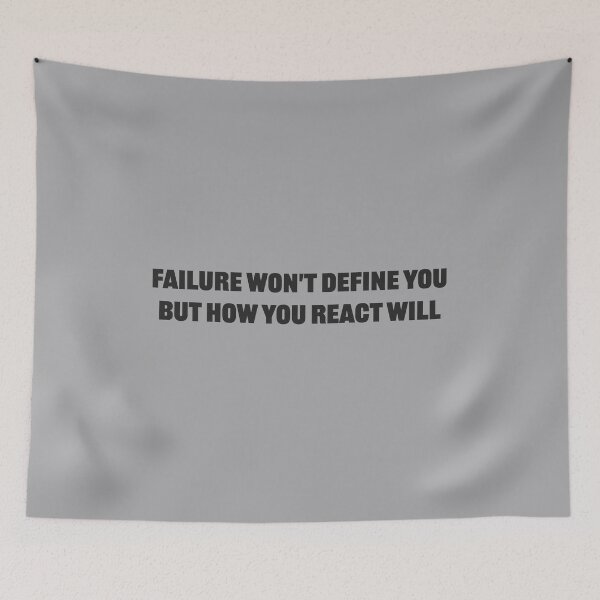 Item preview, Failure won't define you, but how you react will - Athletic Heather Background designed and sold by Daniel-DL.