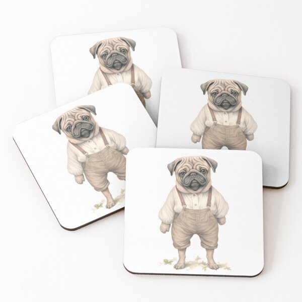 Item preview, Pug in farm clothing designed and sold by Lil-Satu.