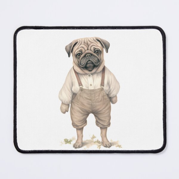 Item preview, Pug in farm clothing designed and sold by Lil-Satu.