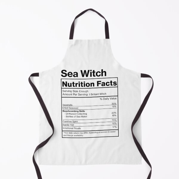 Item preview, Funny Sea Witch Nutrition Facts designed and sold by Sophie Earl.