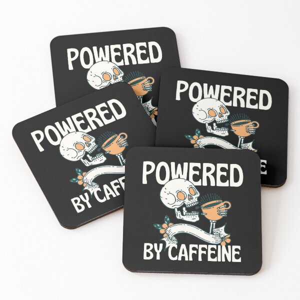 Item preview, Powered By Caffeine - Caffeinated Skull  designed and sold by GoldyFoWaves.