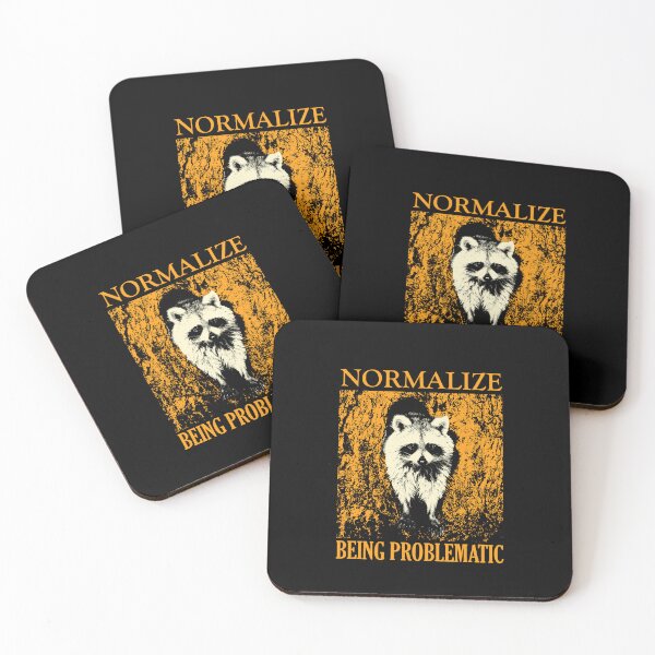 Item preview, Normalize Being Problematic Raccoon designed and sold by VintageMedatsu.