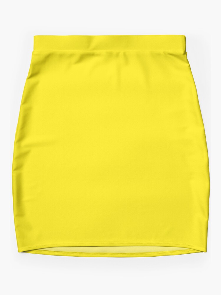 Thumbnail 3 of 4, Mini Skirt, Bright Yellow Color designed and sold by Claudiocmb.