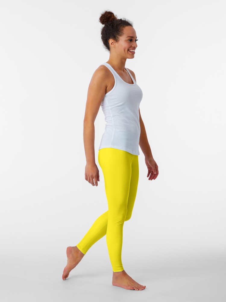 Thumbnail 2 of 5, Leggings, Bright Yellow Color designed and sold by Claudiocmb.